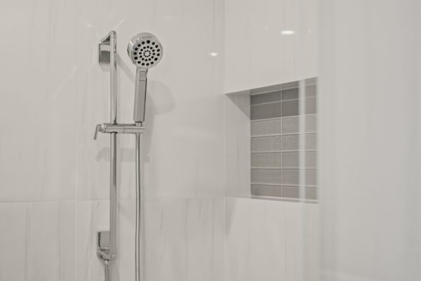 a shower curtain