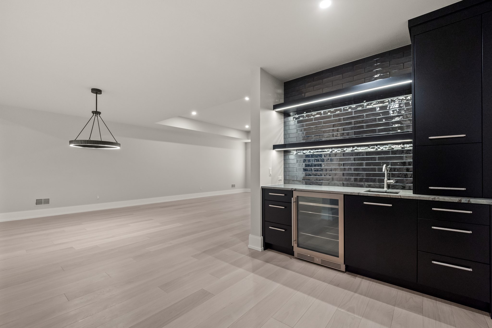 A custom kitchenette in a new addition