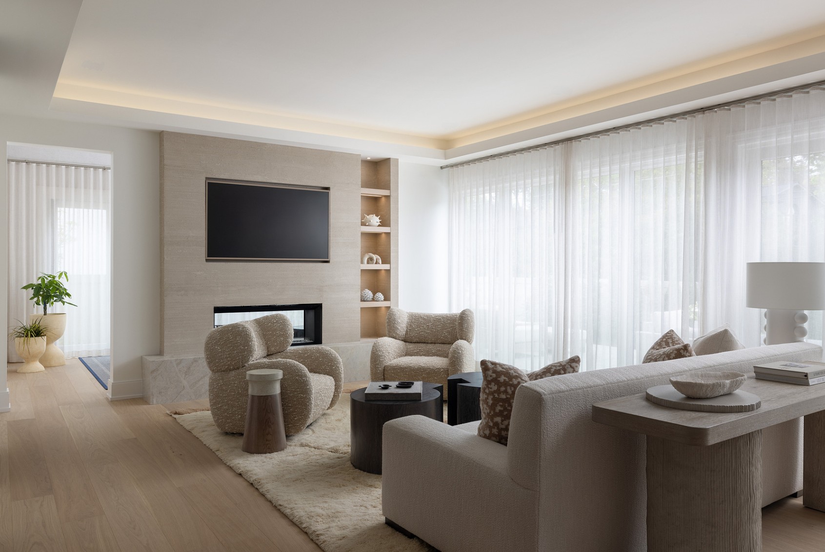 A living room designed and completed by our home designers.