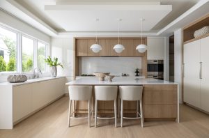 A completed kitchen remodel
